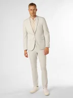Garnitury - Finshley & Harding London Garnitur męski Mężczyźni Slim Fit Sztuczne włókno zielony jednolity, 44 - miniaturka - grafika 1
