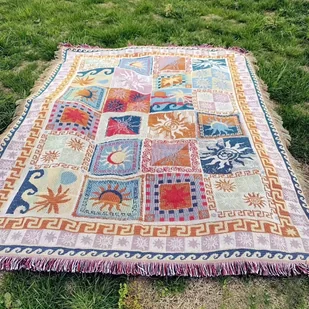 TEMU Koc Plenerowy Przenośny, Gruby Mata Piknikowa, Koc Campingowy, Ręcznik Plażowy, Ciepła Mata do Namiotu Ogrodowego, Antyrozdarcia Obrus - Inne - miniaturka - grafika 1