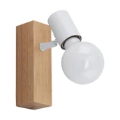 Lampy ścienne - Eglo Townshend 3 33168 Kinkiet oprawa ścienna 1x10W E27-LED brązowy/biały - miniaturka - grafika 1