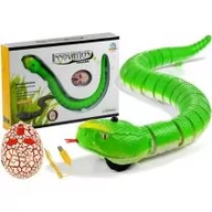 Zabawki interaktywne dla dzieci - Wąż sterowany pilotem na podczerwień - zielony Leantoys - miniaturka - grafika 1
