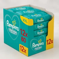 Chusteczki nawilżane - Pampers Fresh Clean chusteczki nawilżane 12x80 szt - miniaturka - grafika 1