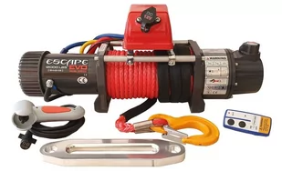 Wyciągarka Escape EVO 12000 lbs [5443 kg] Dual Speed z liną syntetyczną 12V (lina: 10 mm czerwona dyneema 25m 10400kg +hak) 81877731 - Wciągarki - miniaturka - grafika 1