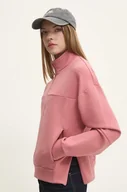 Bluzy damskie - Superdry bluza damska kolor różowy gładka W2012170A-9KS - miniaturka - grafika 1