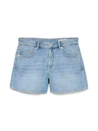 Spodenki damskie - Vero Moda Szorty dżinsowe w kolorze błękitnym - miniaturka - grafika 1