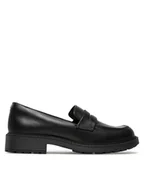 Półbuty damskie - Clarks Lordsy Orinoco 2 Penny 261747864 Czarny - miniaturka - grafika 1