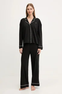 Tommy Hilfiger piżama damska kolor czarny UW0UW06142 - Piżamy damskie - miniaturka - grafika 1