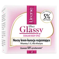 Kremy do twarzy - Lirene Effect Glassy nocny krem-kuracja rozjaśniająca 50ml - miniaturka - grafika 1
