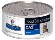 Mokra karma dla kotów - Hills PD Prescription Diet Feline z/d Food Sensitivities 12x156g puszka 20580-uniw - miniaturka - grafika 1