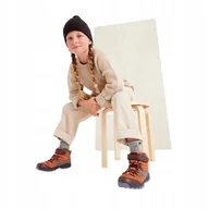 Buty dla dziewczynek - Bisgaard Trekkingowe Brązowe Buty Dziecięce Skórzane 27 J1A - miniaturka - grafika 1