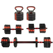 Sztangi - Zestaw 4W1 Hantla Kompozytowa Kettlebell Sztanga Uchwyty Do Pompek 20Kg Eb Fit - miniaturka - grafika 1