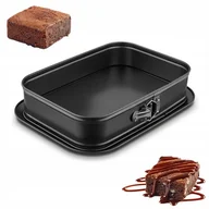 Formy do ciast - Prostokątna Forma Blacha Tortownica Do Pieczenia Z Podstawą 35 X 24 Cm - miniaturka - grafika 1