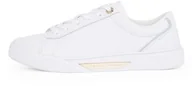 Koszulki i topy damskie - TOMMY HILFIGER Damskie buty sportowe CHIC COURT Low Top, białe (białe), 4 UK, biały, 37 EU - miniaturka - grafika 1