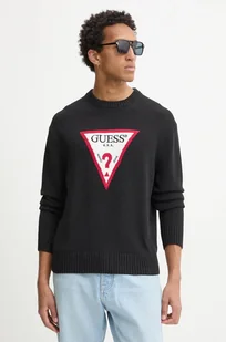 Guess Jeans sweter bawełniany kolor czarny M4BR32 Z3HM1 - Swetry męskie - miniaturka - grafika 1