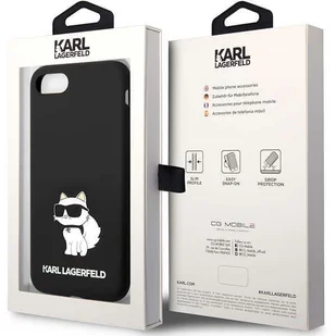 Karl Lagerfeld KLHCI8SNCHBCK iPhone 7/8/ SE 2020/2022 hardcase czarny/black Silicone Choupette - Etui i futerały do telefonów - miniaturka - grafika 8