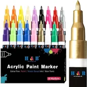 Długopisy - Markery wodne do Tkanin Ubrań Szkła HB 18w1 - miniaturka - grafika 1