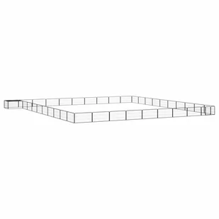 vidaXL Kojec dla psa, 40 panele, czarny, 100x50 cm, stal - Sprzęt podróżny i transportery dla psów - miniaturka - grafika 1