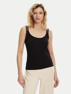 Morgan Top 251-DOUBI Czarny Slim Fit - Koszulki i topy damskie - miniaturka - grafika 1