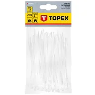Inne mocowania - Opaska zaciskowa 2.5 x 100 mm 100 sztuk białe TOPEX - miniaturka - grafika 1