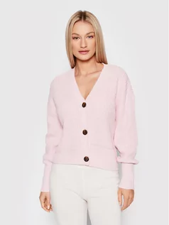 Swetry damskie - Vero Moda Kardigan Lea 10249632 Różowy Regular Fit - grafika 1
