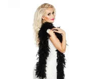 Dodatki do strojów karnawałowych - Boa czarne 180cm - miniaturka - grafika 1