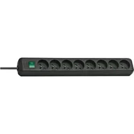 Listwy zasilające - Brennenstuhl Listwa zasilająca Przedłużacz Eco-Line z wyłącznikiem 8 gniazd czarny 3m 1159301018 - miniaturka - grafika 1