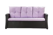 Poduszki ogrodowe - Poduszki na sofę, jasnofioletowe, 168x52x7+ 3*50x56cm, poduszki na meble ogrodowe - miniaturka - grafika 1