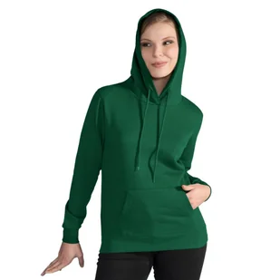 Damska Gładka Bluza Sportowa Przez Głowę Kaptur - Bluzy sportowe damskie - miniaturka - grafika 1