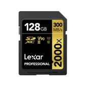 Karty pamięci - Lexar Professional 2000x SDXC 128 GB Class 10 UHS-II/U3 V90 LSD2000128G-BNNNG - miniaturka - grafika 1