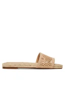 Espadryle damskie - Tommy Hilfiger Espadryle Knit Mesh Espadrille Flat Sandal FW0FW08744 Beżowy - miniaturka - grafika 1