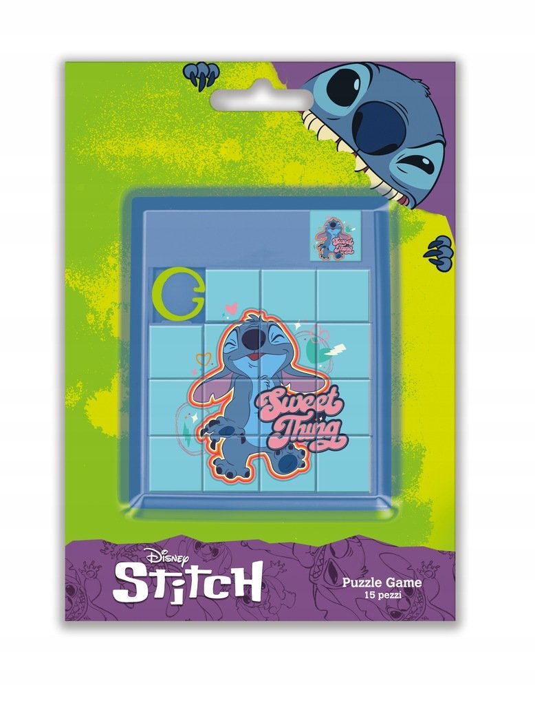 Układanka przesuwna 15 elementów - disney stitch
