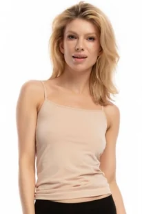 Julimex Bamboo Cami beżowa koszulka damska - Bielizna nocna - miniaturka - grafika 1