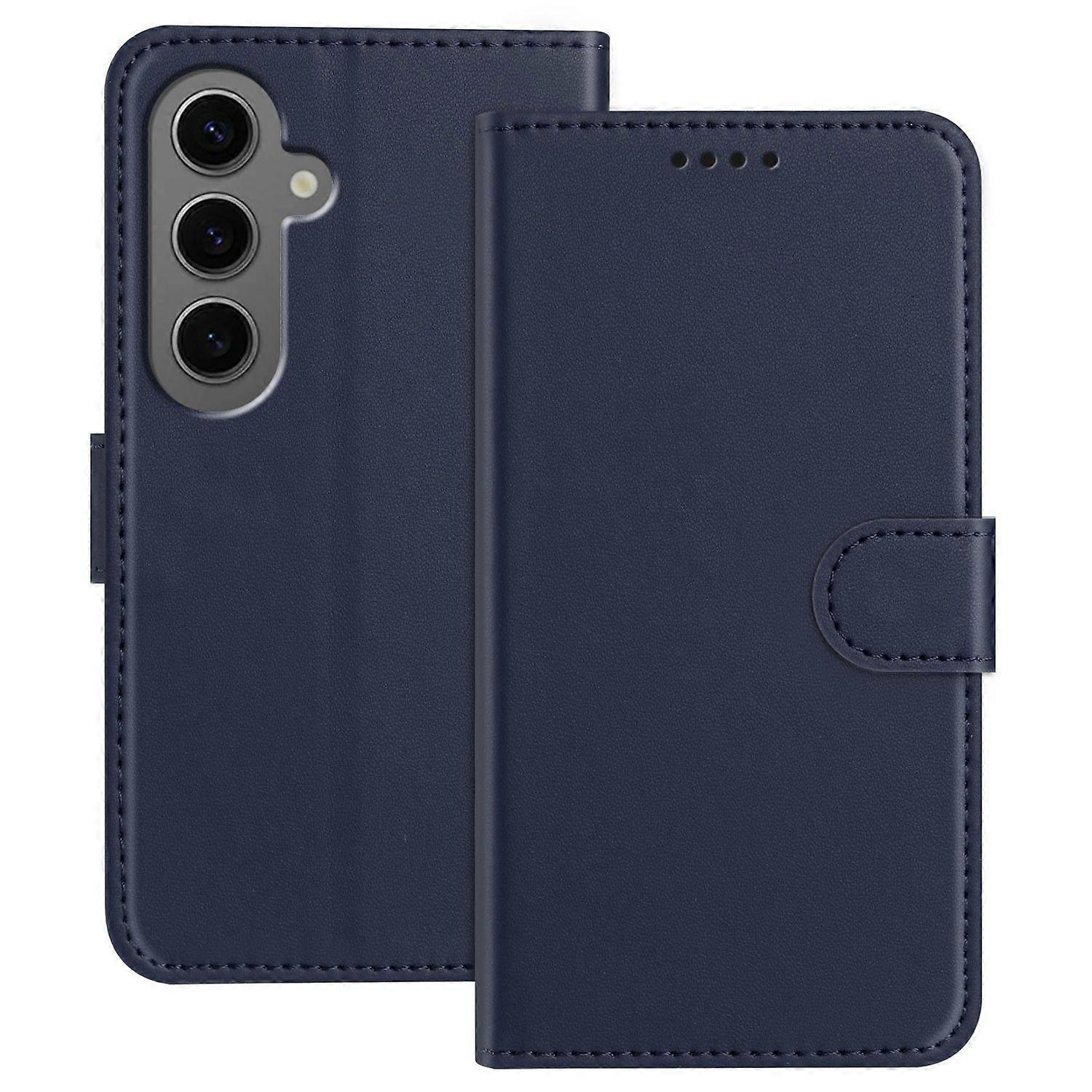 Do Samsung Galaxy S24 Skórzane etui Portfel Stojak Jednolity kolor Anti Drop Pokrowiec na telefon - niebieski Wielobarwny Blue