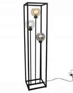 Lampy stojące - Lampa Podłogowa Stojąca Klosz Metal Czarna 130 CM - miniaturka - grafika 1
