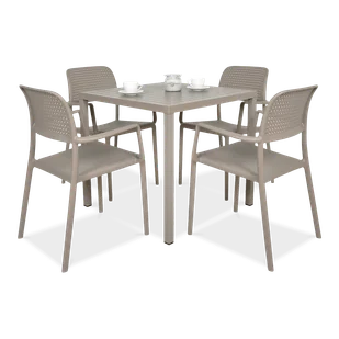 Zestaw Nardi BORA/CUBE 80 4+1 Tortora - Meble ogrodowe Zestaw Nardi BORA/CUBE 80 4+1 Tortora - Meble ogrodowe - miniaturka - grafika 1