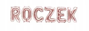 BALON CYFRA NAPIS ROCZEK ROSE GOLD URODZINY - Baby shower i roczek - miniaturka - grafika 1