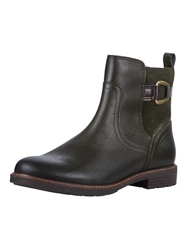 MARCO TOZZI Damskie botki Zip+Slip 2-25301-43, Olive Comb, 40 EU
