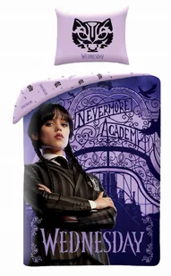 Pościel bawełniana 160x200 Wednesday Addams Rodzina Addamsów - Pościel dla dzieci - miniaturka - grafika 1
