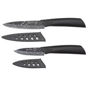 Noże kuchenne - Nóż ceramiczny i nóż obierak SKIV, czarne - miniaturka - grafika 1