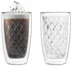 EZYSTYLE Szklanki termiczne Ezy Style "Diamond" 250ml do kawy latte 2 szt. (41667)  - Filiżanki - miniaturka - grafika 1