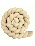 Ochraniacze do łóżeczka - Lulumi Warkocz ochraniacz do łóżeczka 200cm waniliowy - miniaturka - grafika 1