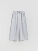 Spodnie i spodenki dla dziewczynek - Reserved - Spodnie dresowe SmileyWorld® - jasnoszary - miniaturka - grafika 1