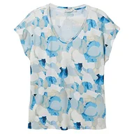 Koszulki i topy damskie - TOM TAILOR T-shirt damski, 32135 - Blue Shapes Design, S - miniaturka - grafika 1