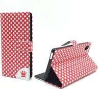 Etui i futerały do telefonów - Etui na telefon komórkowy Sony Xperia M4 Aqua Polka Dot Red - miniaturka - grafika 1