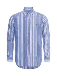 Polo Ralph Lauren Męska koszula casual Mężczyźni Regular Fit Bawełna niebieski w paski, S - Koszule męskie - miniaturka - grafika 1