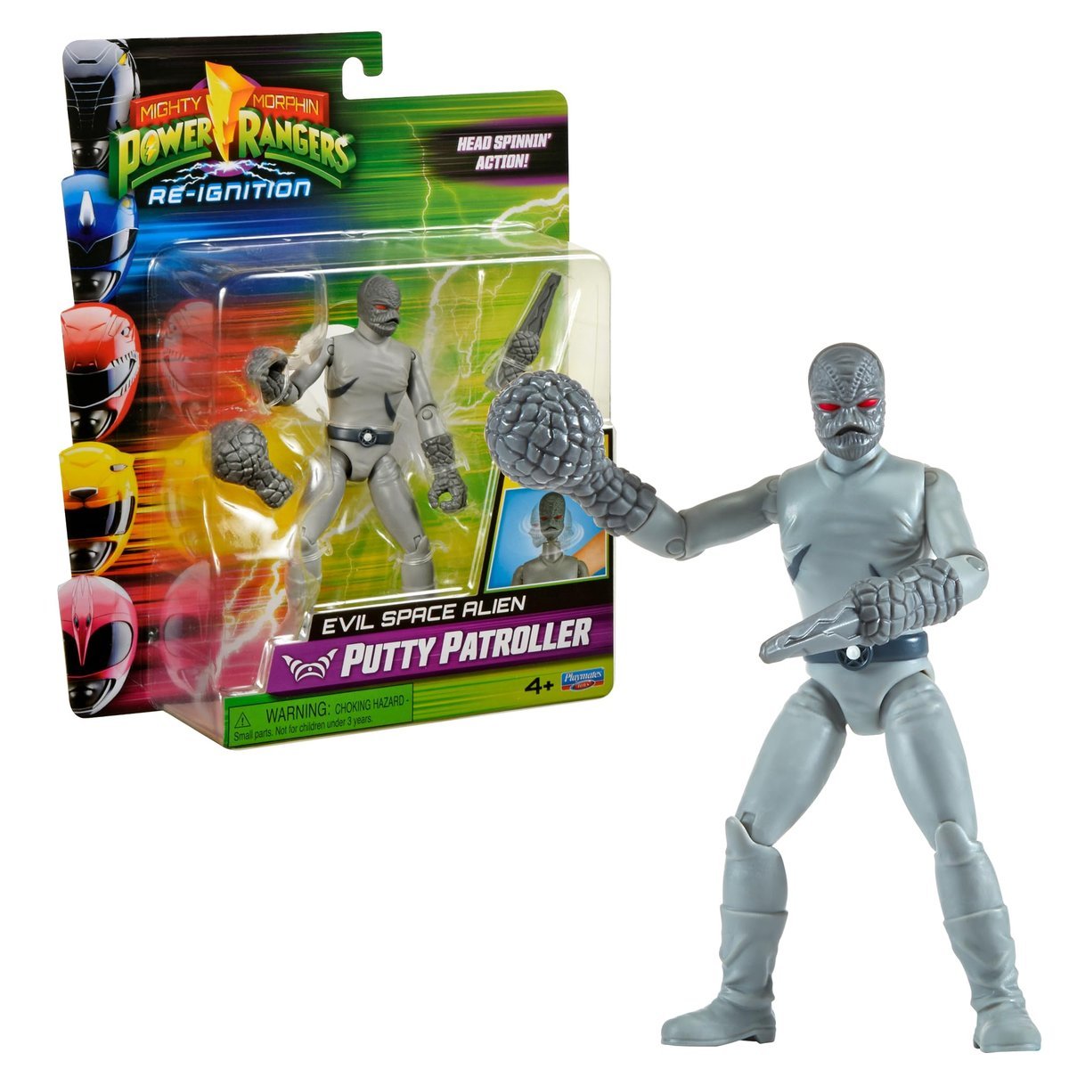Power Rangers - Złoczyńcy, przegubowa figurka z funkcją, 12 cm, model Putty Patroller, dla dzieci od 4 lat, PWG063