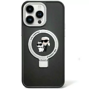 Karl Lagerfeld KLHMP15MHMRSKCK iPhone 15 Plus 6.7"czarny/black hardcase Ring Stand Karl&Choupettte MagSafe - Etui i futerały do telefonów - miniaturka - grafika 1