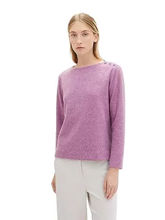 Bluzy damskie - TOM TAILOR Bluza damska, 33963 - Mauvy Plum Melange, M - grafika 1