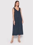 Sukienki - Ecoalf Sukienka letnia Cau GADRCAUDR1310WS22 Granatowy Regular Fit - miniaturka - grafika 1