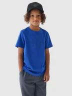 Koszulki dla chłopców - 4F T-shirt z nadrukiem chłopięcy - niebieski 164 (13-14 lat) - miniaturka - grafika 1
