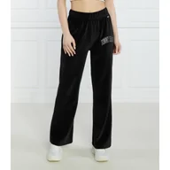 Dresy damskie - Tommy Jeans Spodnie dresowe TJW RHINESTONE VELOUR SWEATPANT | Relaxed fit - miniaturka - grafika 1